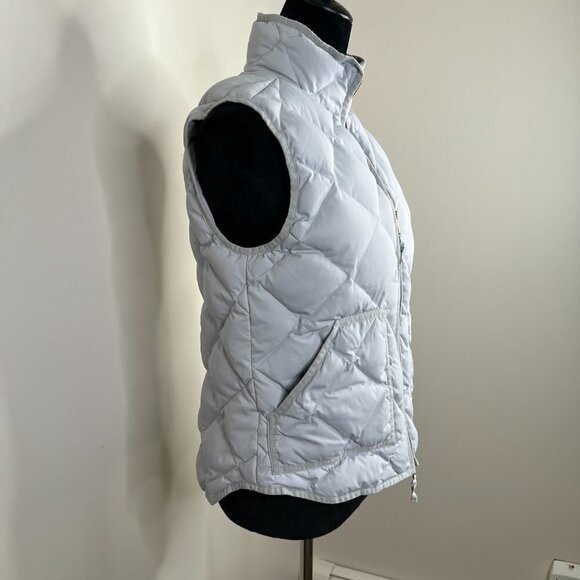 J. Crew Quilted Zip Front Puffer Waterfowl Partial Down Filled Vest, Sz Small - Picture 5 of 10